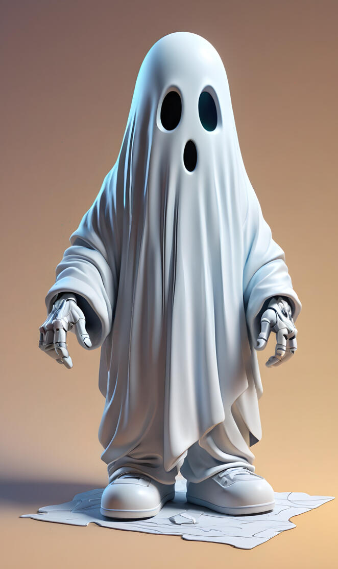 Nostalgia 90s Marker art Sheet Ghost wearing Chuck sgr