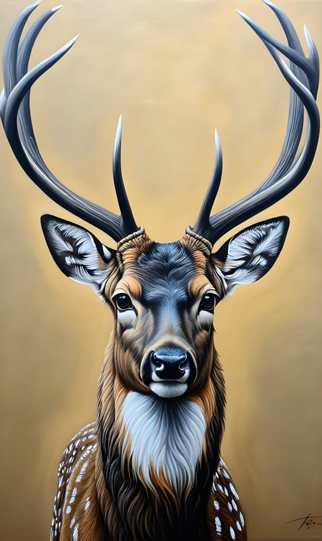 a deer with antlers