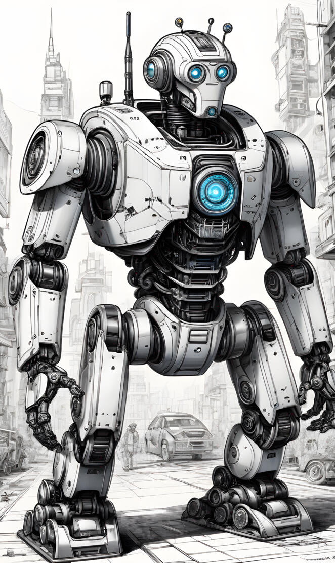 Robots drawing robots