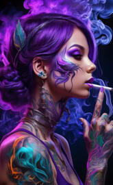 Tattooed-girl purple