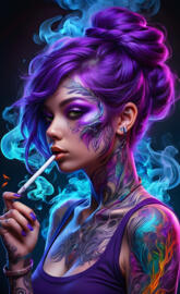 Tattooed-girl Smoke