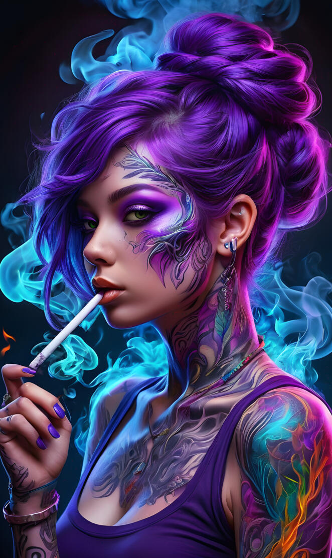 Tattooed-girl Smoke
