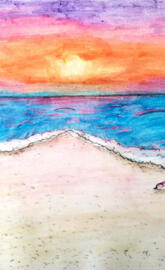 Beach Sunset Drawing