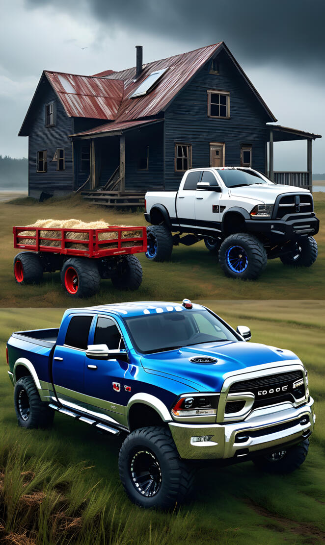 a truck towing a trailer