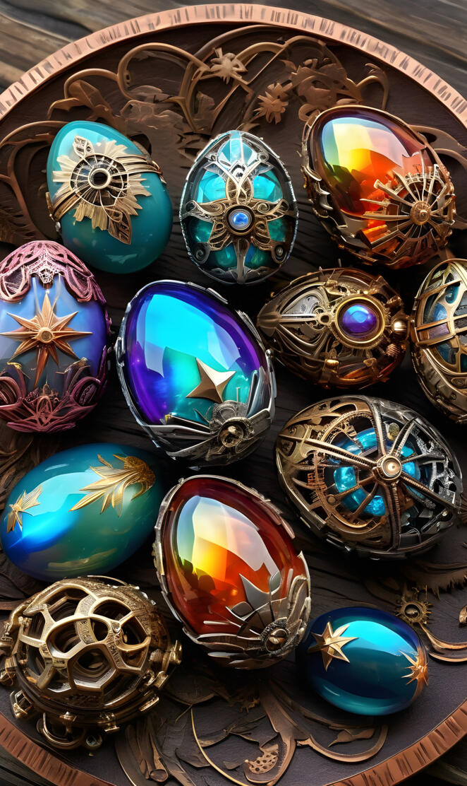 Jeweled Easter Egg background art 1