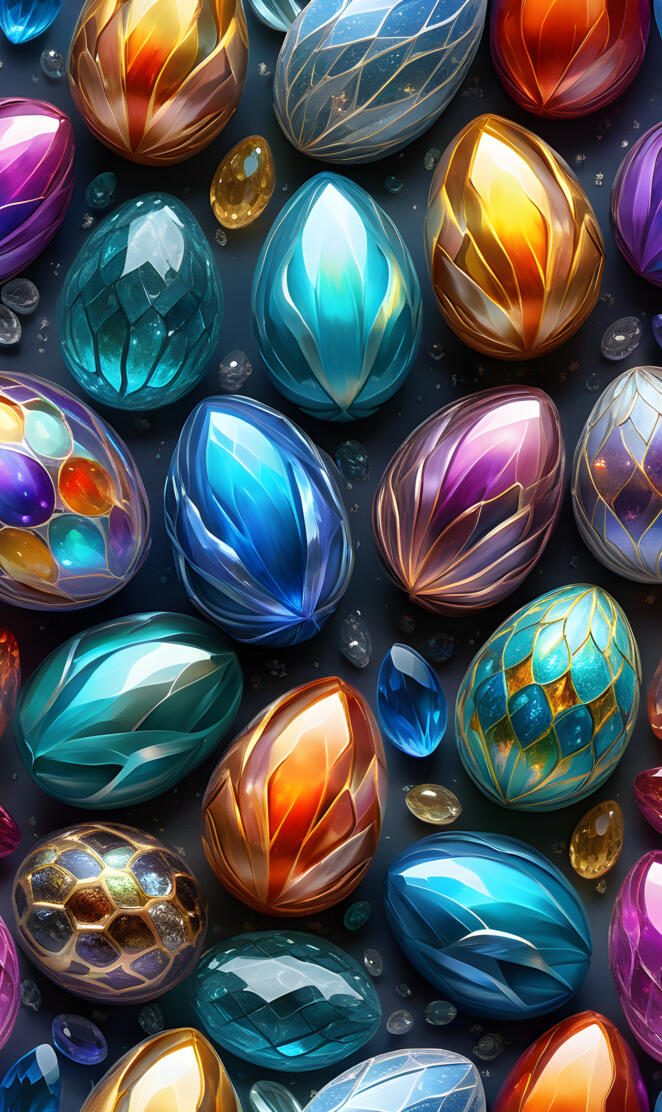 Jeweled Easter Egg background art 6