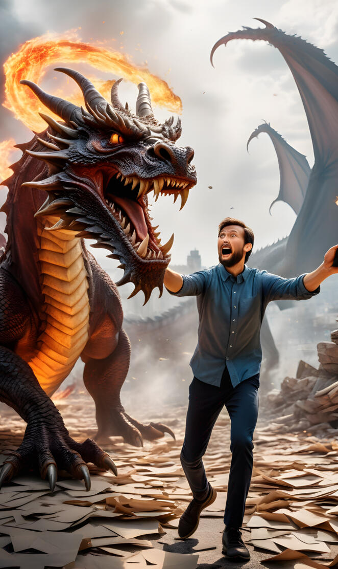 Fear Dragon Self-Portrait