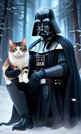 darth vader and cat