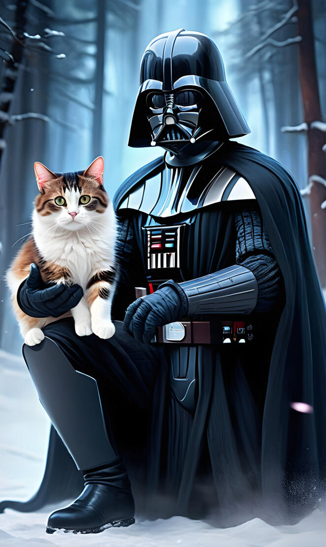 darth vader and cat