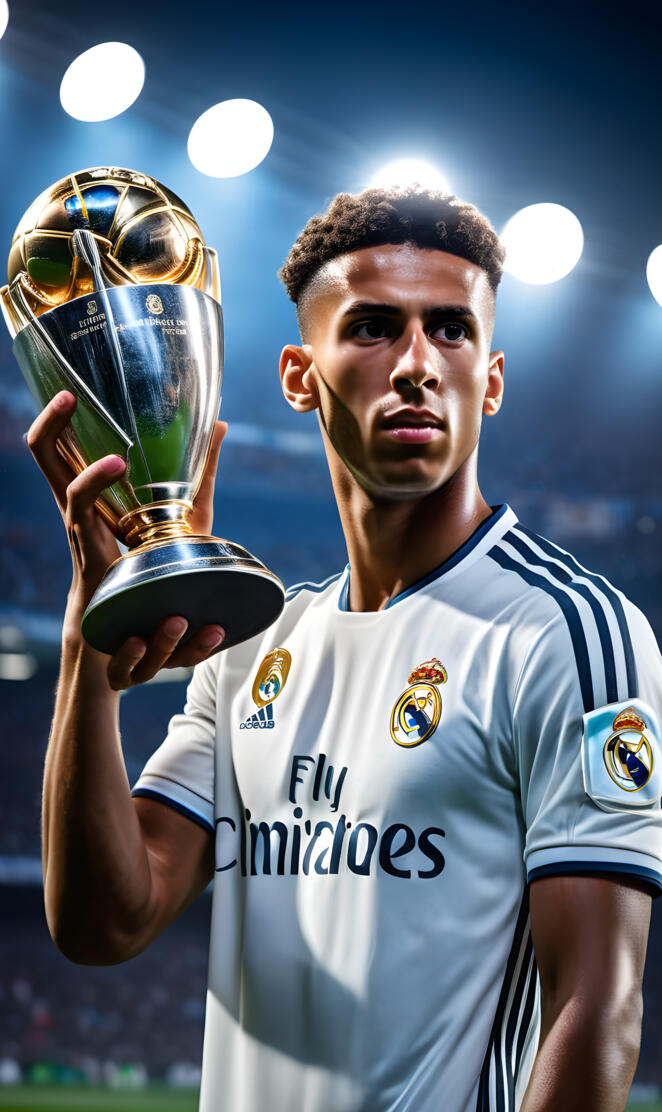 a man holding a trophy