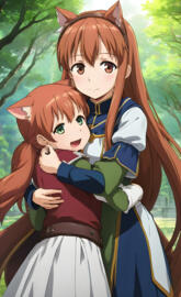 raphtalia holding a child