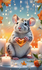 a hamster holding a pineapple