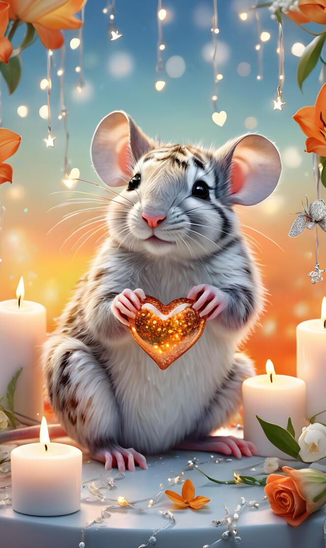 a hamster holding a pineapple