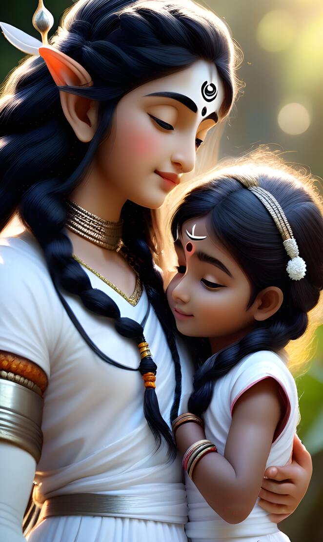 a woman holding a baby