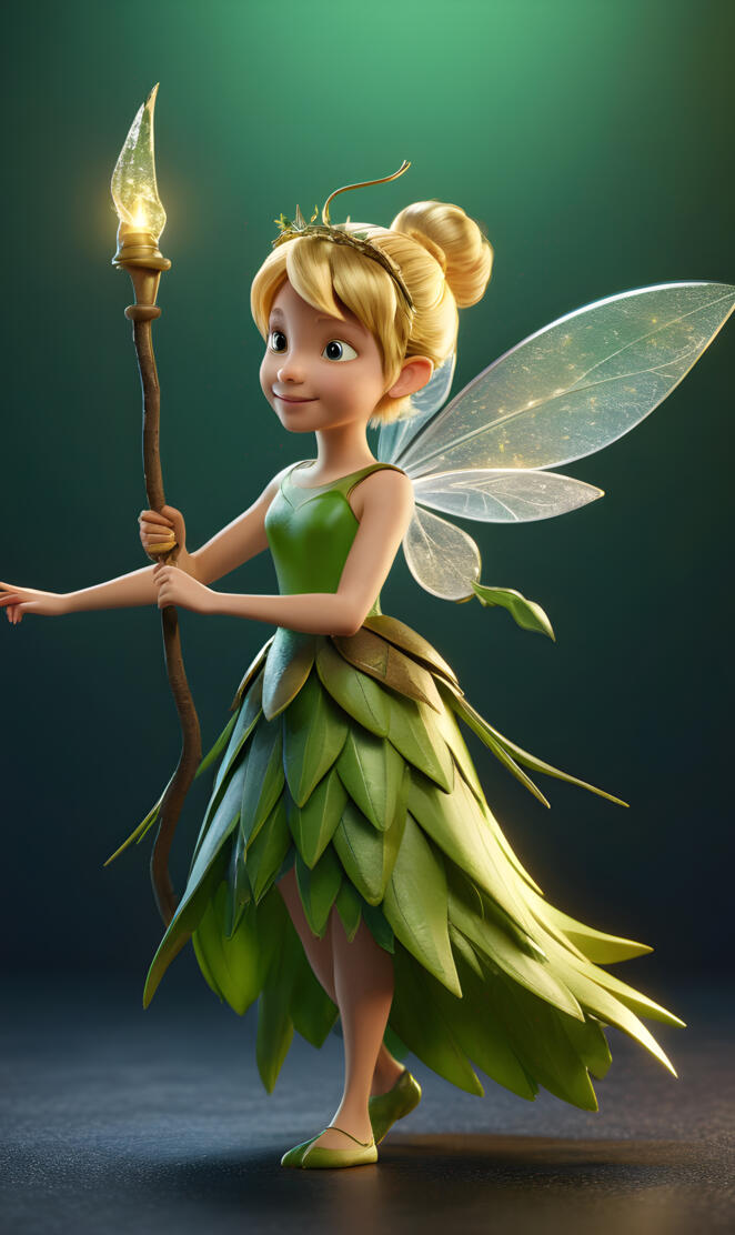 woodland fairy holding torch