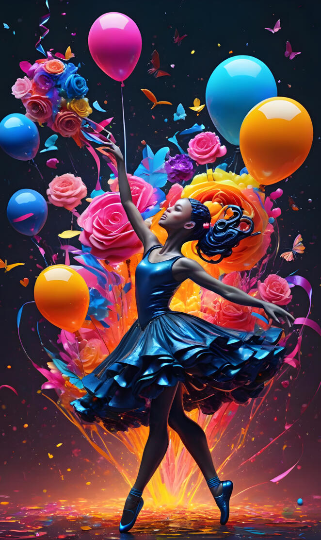 a person holding a balloon