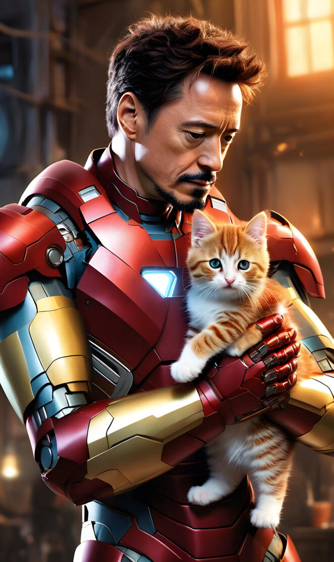 Tony holding a cat