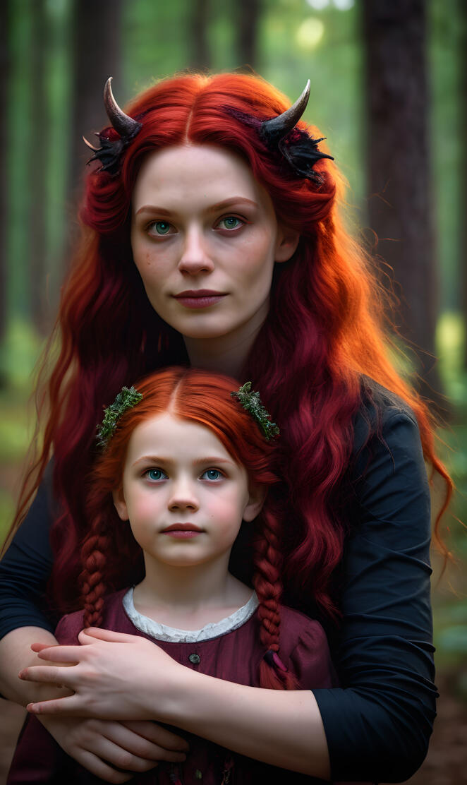 a woman holding a child