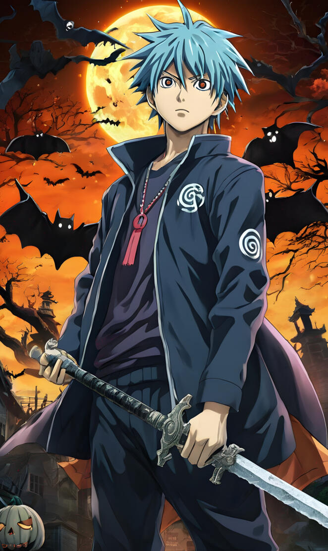 Nareto holding a sword