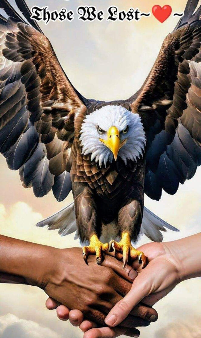 Hands Holding Up Eagle