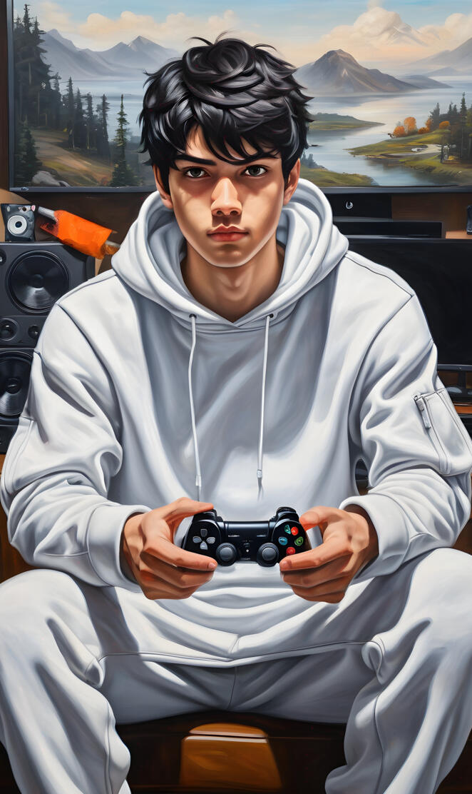 a person holding a camera