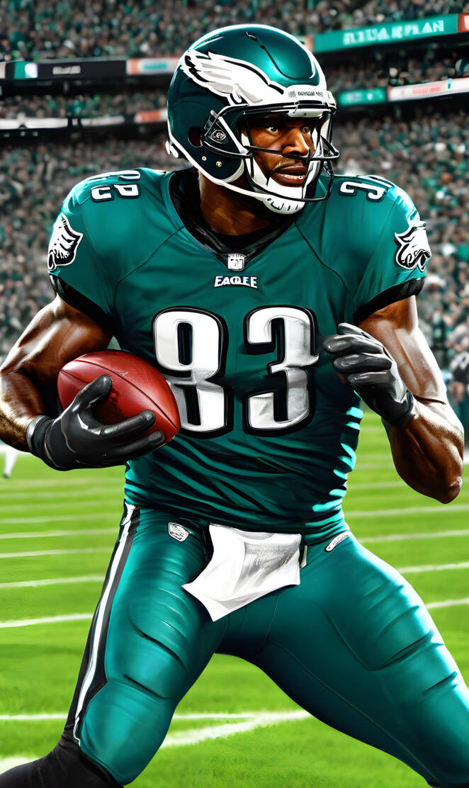 a football player holding a football