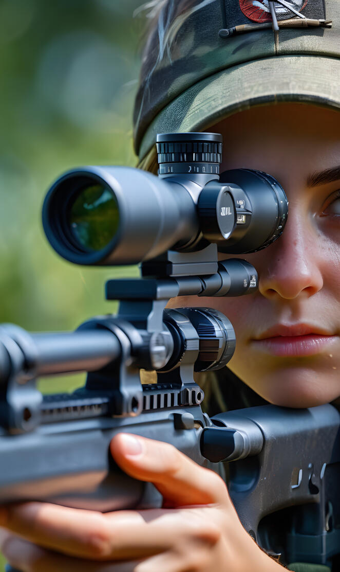 a person holding a gun