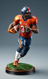 a football player holding a football