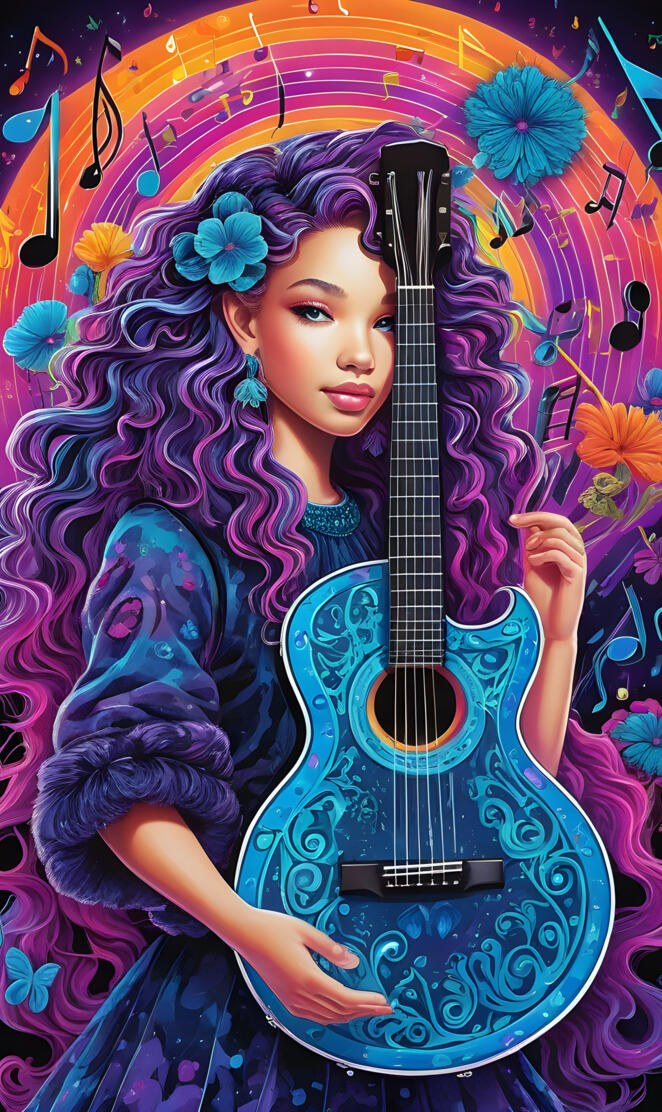 a person holding a guitar