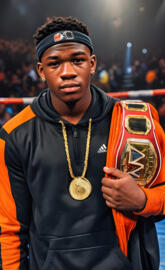 a man holding a medal