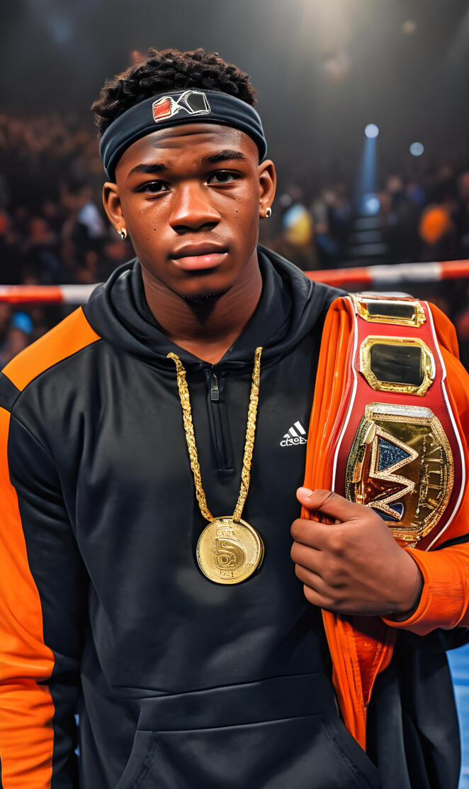 a man holding a medal