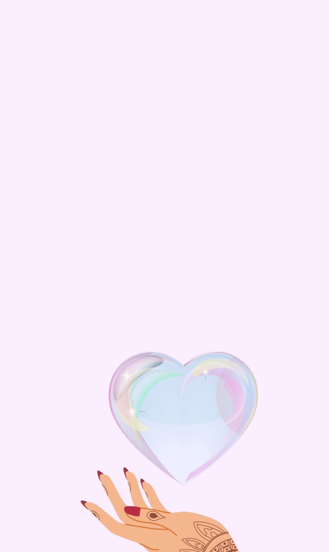 Henna Hand Holding Heart