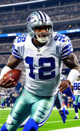 a football player holding a football