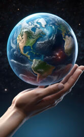 Whole world in his hand