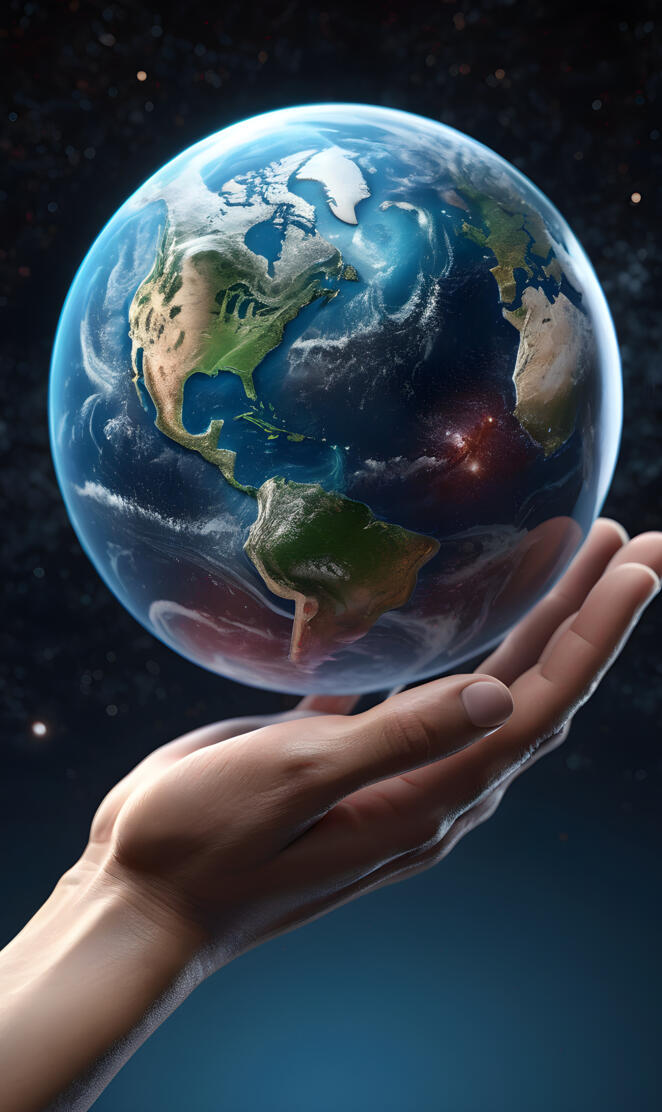 Whole world in his hand
