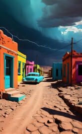 Noir. Shadowland. Thunderstorm.