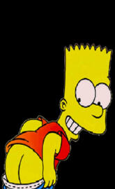 Bart's Bratty Bare Butt Mooning