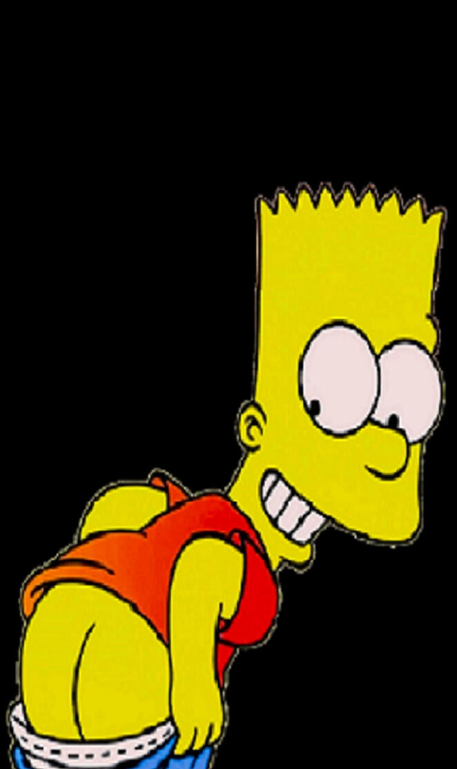 Bart's Bratty Bare Butt Mooning