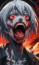 rage women spooky Scream Red eyes