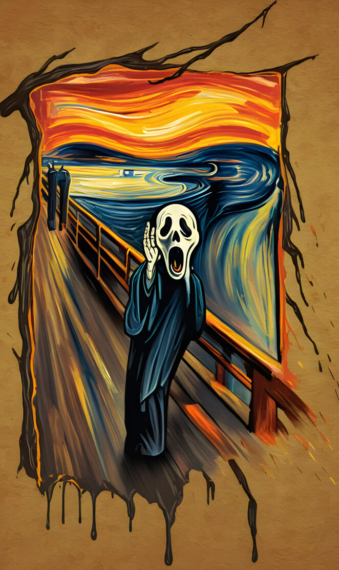 The Scream Ghostface Painting