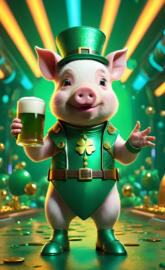 Saint Patrick's Day Blast baby pig 🐖 lucky