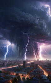 tornado about to destroy city