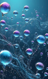 a group of water droplets