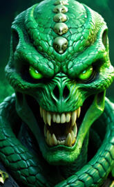 a green monster with a large mouth