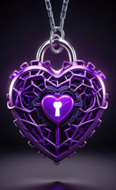 3D purple heart