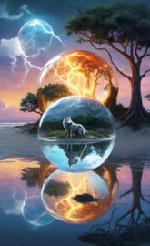 wolf tree of Life reflection
