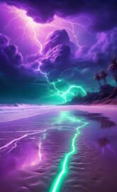 purple lightening