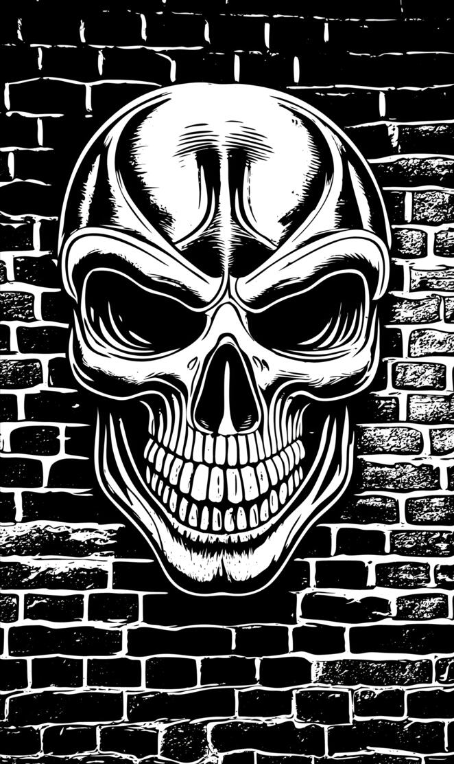 3D graffiti skull wallpaper