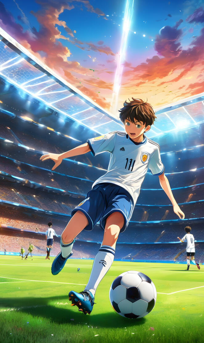 a football player kicking a ball