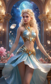 Woman twirling her skirt